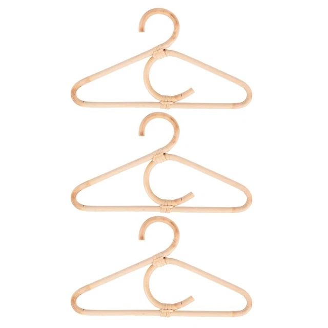 3 x abiti in rattan staffa bambini abbigliamento organizer rack abiti bambini U1G8