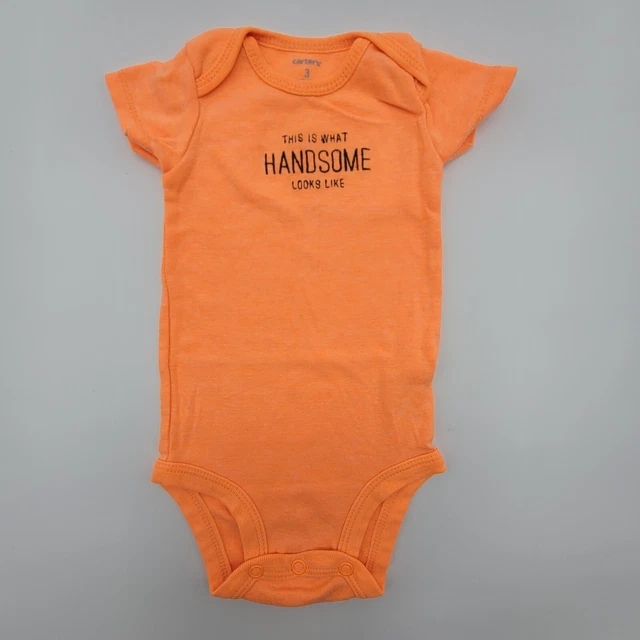 Carters Short Sleeve Bodysuits Infant Boys Size 3 Months Lot of 5 2