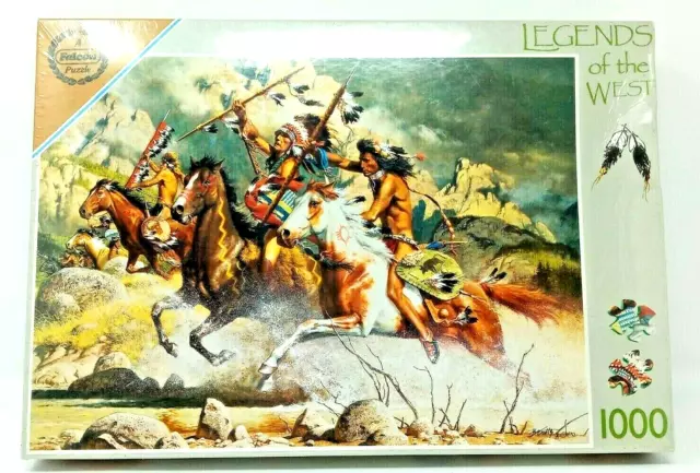Native American Falcon Cheyenne Legends of the West 1000 Piece Puzzle sealed