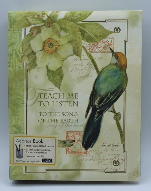 LANG ADDRESS BOOK "Song of the Earth" by Susan Winget 2011 Bird On the