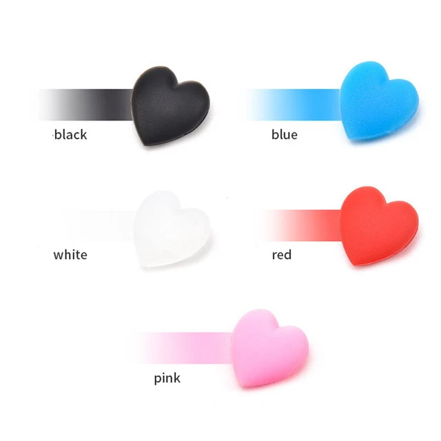 10pair Bunte Herzgläser Silikon Anti-Rutschohr-Grip-Haken für Gläser #w#