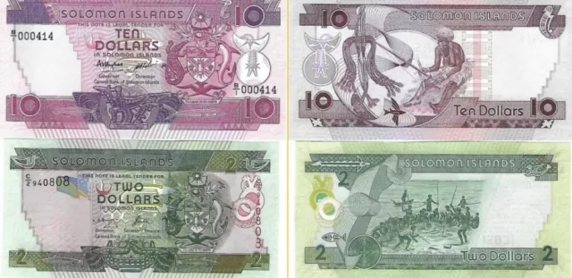 ISOLE SALOMONE 1986-2006 lotto 4 banconote Pick 15+18+19+25 UNC FDS