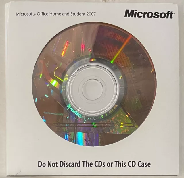 Microsoft Office Home and Student 2007 Disc Only With Product Key