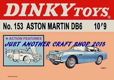 Dinky Toys 113 The Avengers Jaguar Poster Shop Display Sign Advert Leaflet 