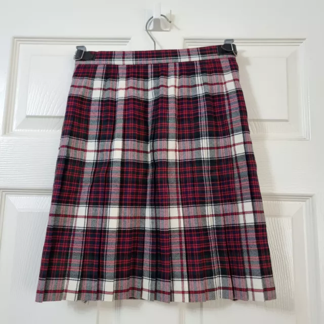 Kids Vtg Traditional Scottish Tartan Kilt Skirt Size 8yrs Boys Girls Wrap Kilt