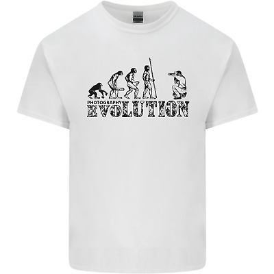 Evoluzione FOTOGRAFO DIVERTENTE photoraphy Da Uomo Cotone T-Shirt Tee Top
