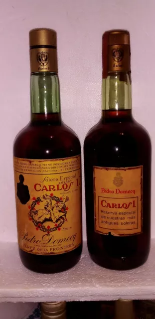 -Botella  brandy Carlos I, bodegas Osborne -Precinto 4 pts.
