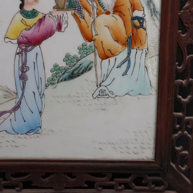 26.4" China antique Republic of China Ma Gu Xian Shou Board painting