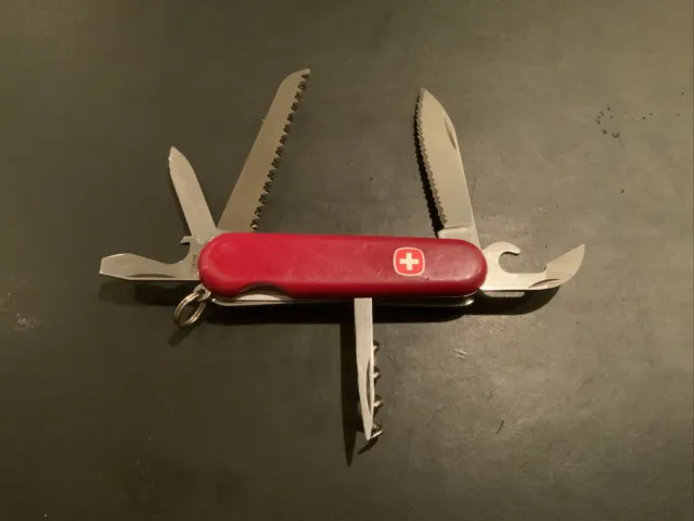 Wenger Swiss Army Knife Red Serrated Alpine Backpacker 85mm Very Clean
