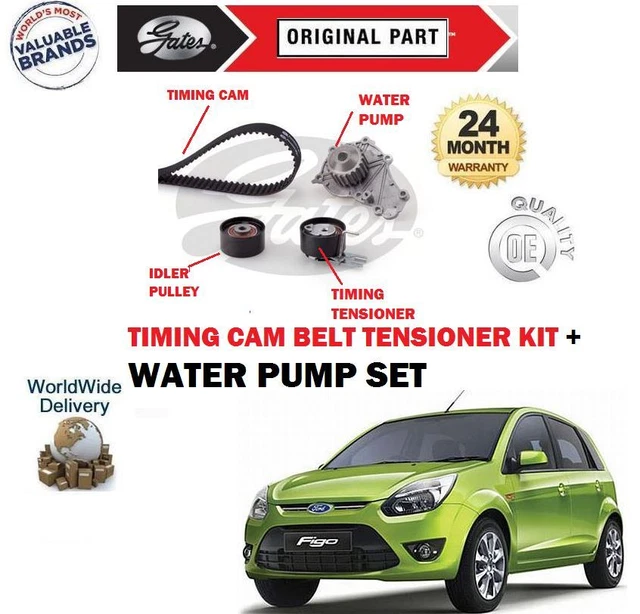 FOR FORD FIGO 1.4 Tdci F6Ja 2010 New Water Pump Timing Cam Belt Tensioner Kit 167.89 PicClick UK