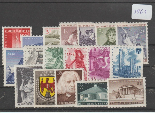 Österreich 1961 - kompletter Jahrgang - postfrisch - Luxus - siehe Abbildung