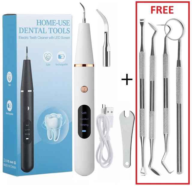Ultrasonic Dental Scaler Electric Tooth Cleaner Plaque Remover Teeth Whitening