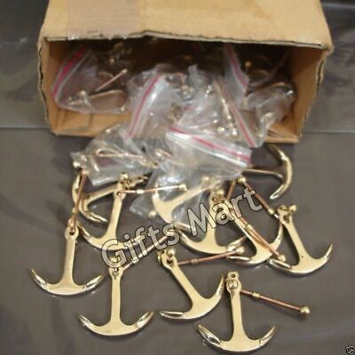 Brass Key Chain, Anchor Keychain Nautical Anchor Key Rings 100 pcs With keyring