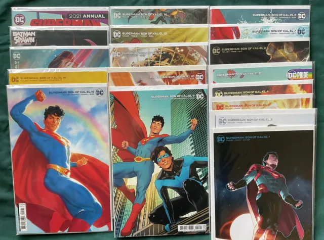 SUPERMAN Son of Kal-El - DC Comics Lot of 18 - Jon Kent LGBTQ VARIANTS Superboy