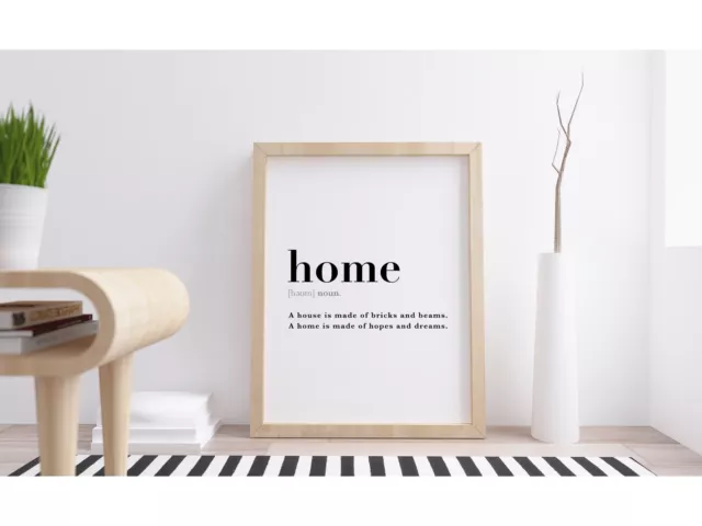 Home Inspirational Quote Wall Art Poster Print Love Family Gift Wife Kids Decor