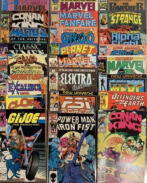 Vintage 1980’s 90’s Marvel comics Lot Various Titles VG-VF Punisher GROO He-man