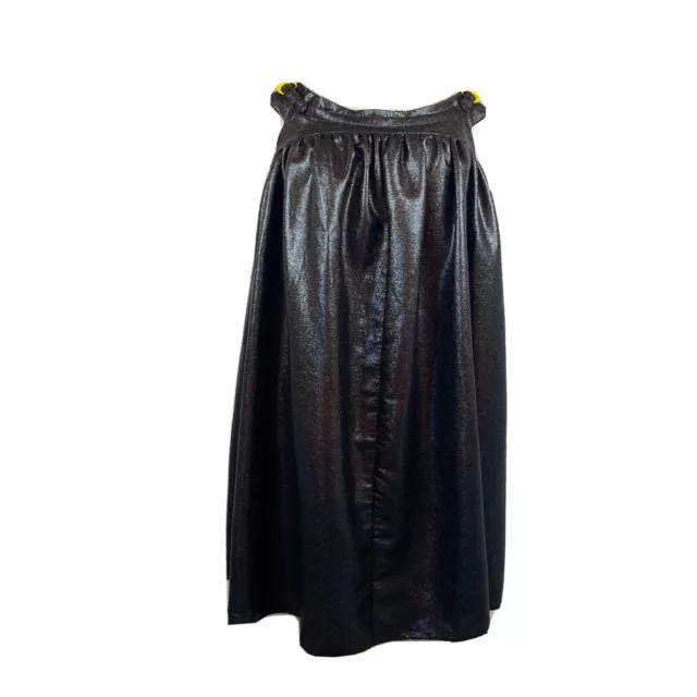 Rachel Comey Dress 2 Womens Metallic Black Gray Mini Yellow Buckle Straps