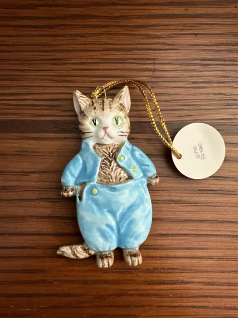 Vintage Schmid BEATRIX POTTER TOM Kitten 1982 CHIRSTMAS ORNAMENT