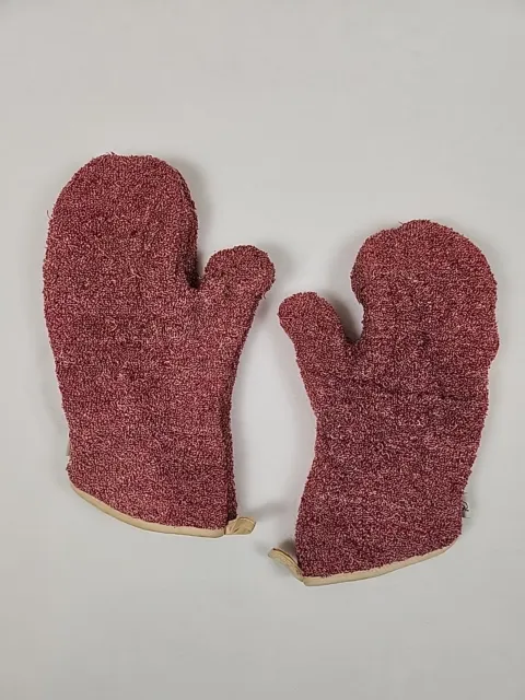 THE PAMPERED CHEF Oven Mitt Set Terry Cloth LONG $45.99 - PicClick