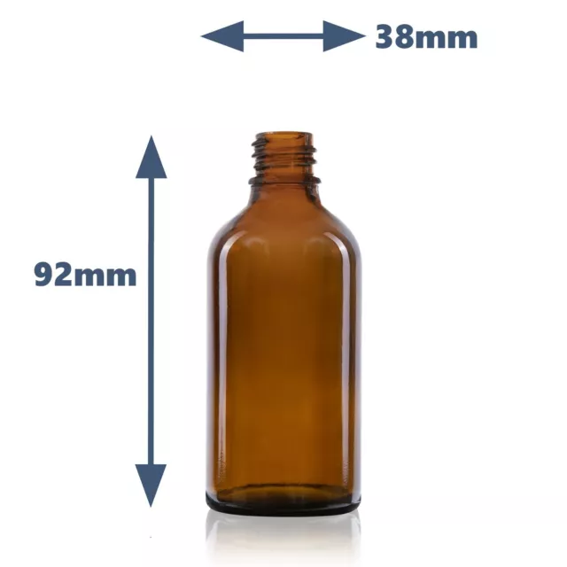 105 x 50ml Braunglasflasche mit DIN 18 Gewinde Apothekerflaschen 2