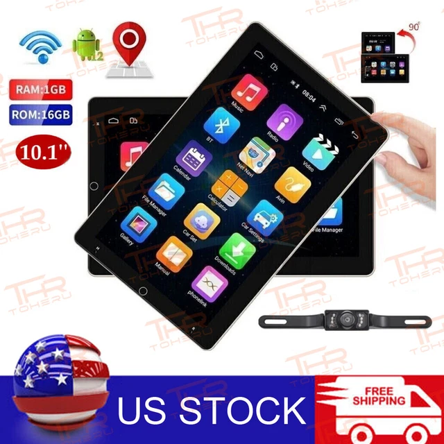 10.1" Rotatable Android 12 Car Stereo Radio 2DIN Touch Screen GPS Wifi + Camera