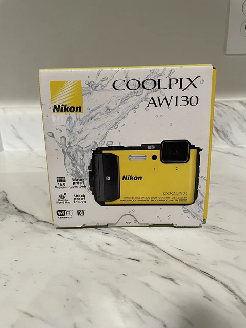 Nikon COOLPIX AW130 Yellow 5x Zoom 16.0MP AW130YW Compact Digital Camera