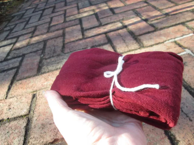 Reenactor Colonial Rev War 18Th C Stocking Autumn Maroon Cranberry Foot Wear New