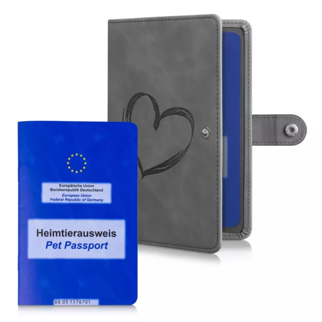 kwmobile Custodia Passaporto Europeo Animali Domestici - Cover Porta Document...