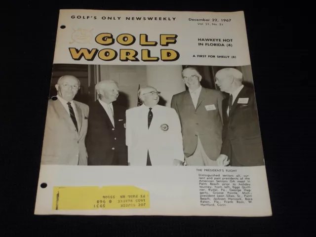 1967 December 22 Golf World Magazine - Senior Ga Leaders Front Cover - E 7257