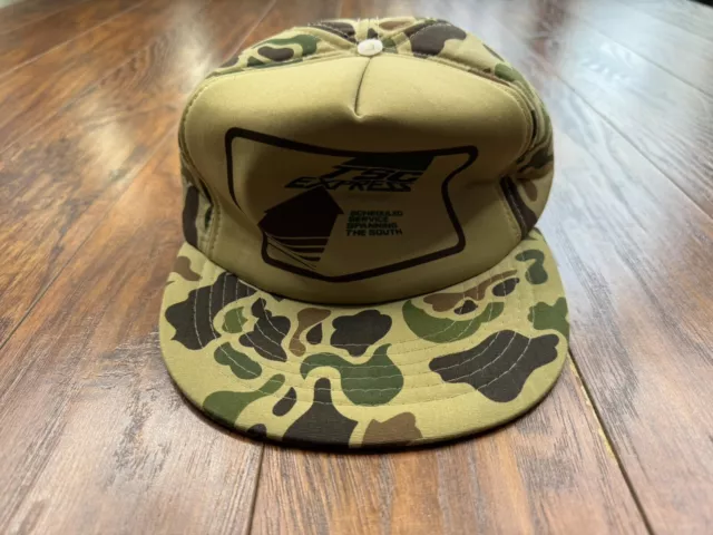 VINTAGE TSC EXPRESS TRUCKING COMPANY  SNAPBACK Trucker HAT CAP Camo