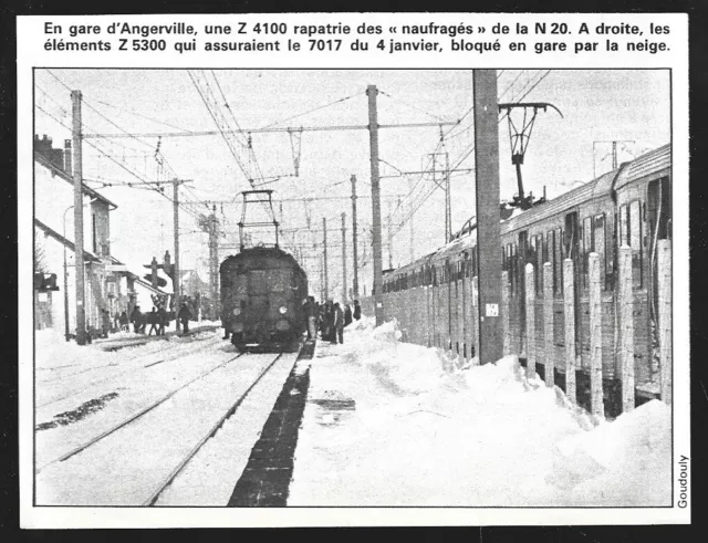 1979  --  Train En Gare D Angerville Pendant La Neige . 3Y874
