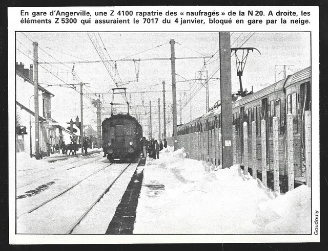 1979  --  Train En Gare D Angerville Pendant La Neige . 3Y874