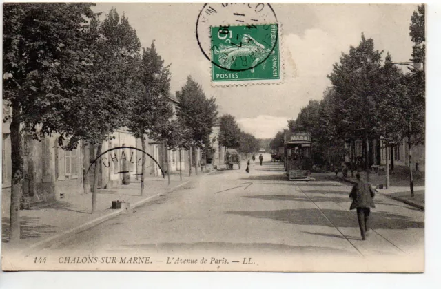 CHALONS SUR MARNE - Marne - CPA 51 - Tramway - Avenue de Paris