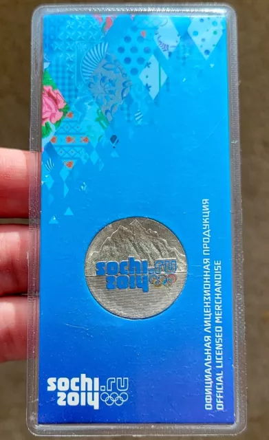 2014 Olympic Games Sochi UNC 25 Rubles Colored Uncirculated Coin Russia 2011
