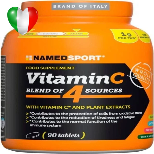 ✅Vitamin C  Integratore Acido-L-Ascorbico con Estratti Vegetali 90 ‎Compresse✅