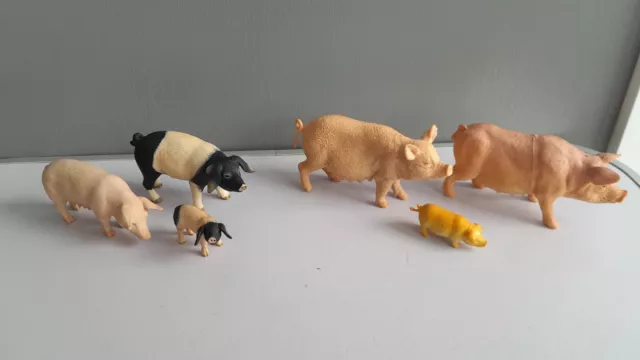 Schleich bundle farm animal figures - Pig, Piglet, sow read discription