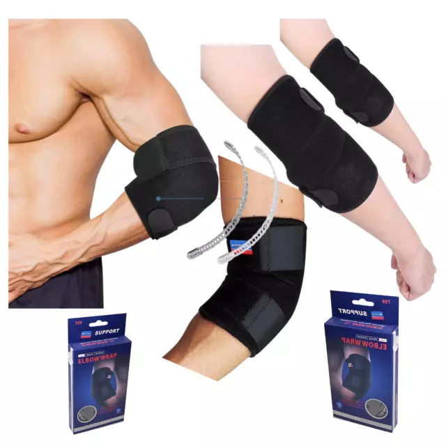 ELBOW SUPPORT brace compression sleeve for tennis golfer arthritis pain relief