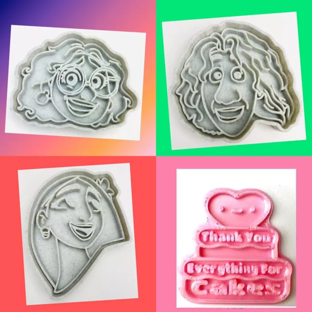 Set Of 3 Isabella Maribel And Bruno  From Encanto Movie Cookie Cutter