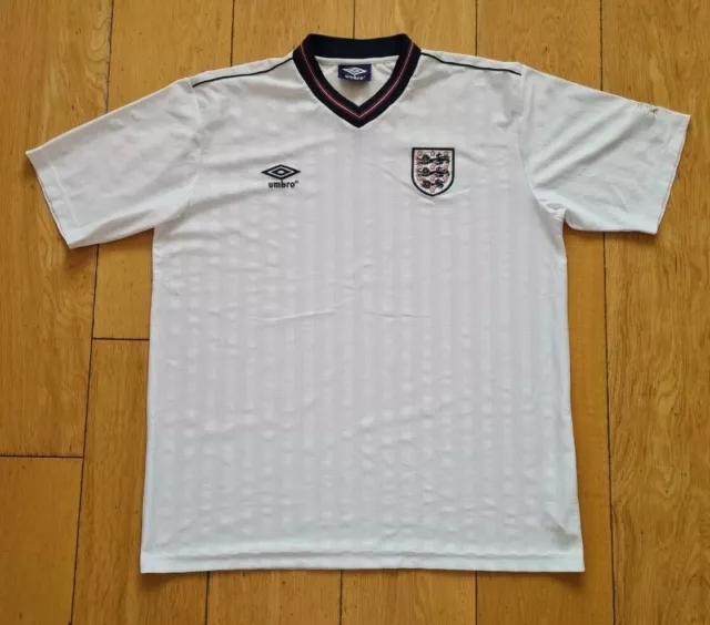 England Tailored By Umbro 1986 World Cup Shirt XL Reissue Football Embroidered