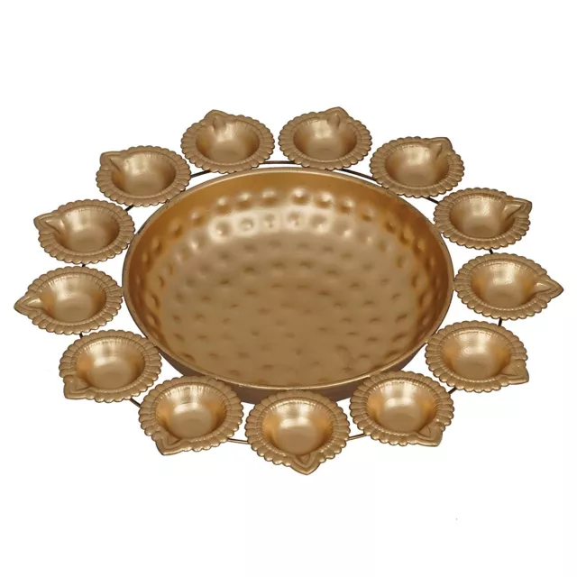 Webelkart Diya Shape Flower Decorative Urli Bowl for Home Handcrafted Bowl...
