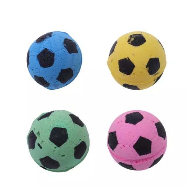 12Pcs Sponge Soccer Cat Toy Balls Football Toys Pet Toys Cat Toys