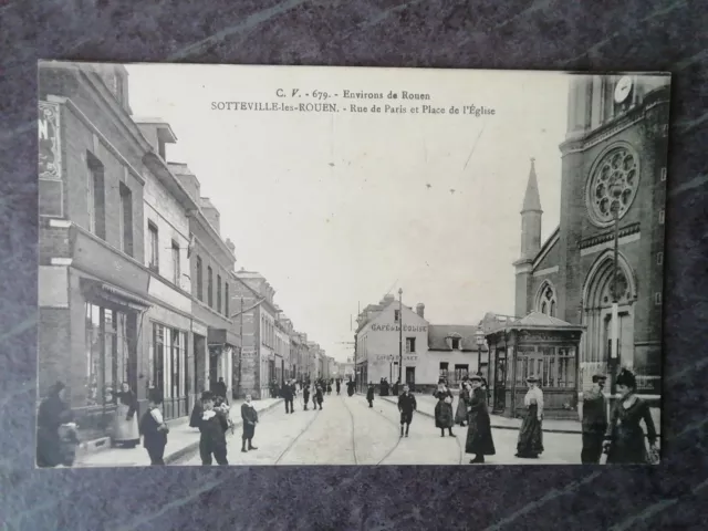 carte Postale Sotteville-les-rouen rue de paris