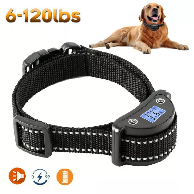 Dog Training Collar LCD Screen Rechargeable Automatic Anti Bark No Barking Shock