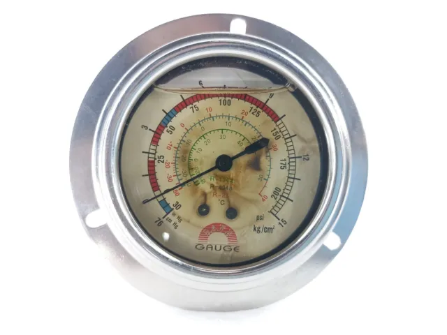 Safe Ce-Af Pressure Gauge 2.5'' Range 76 To 15 Kg Cm2 30 To 200 Psi