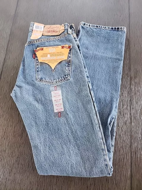 Vintage Levi's 501 Denim Jeans Size 30 x 36 (29 x 36 Actual) Made in Mexico 2005