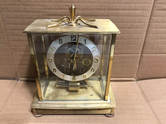 Vintage Kieninger-Obergfell Kundo Carriage Electronic 8" Mantle Clock **