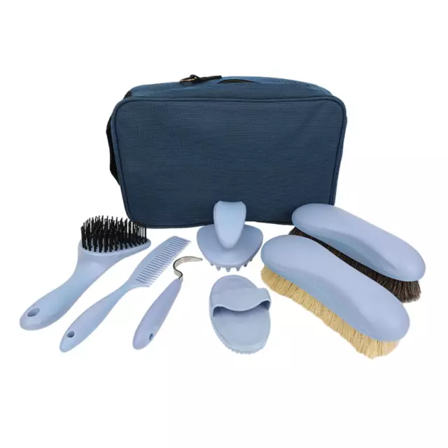 8Pcs Equine Cleaning Brushes Horse Grooming Care Kit Hair Curry Comb Riding