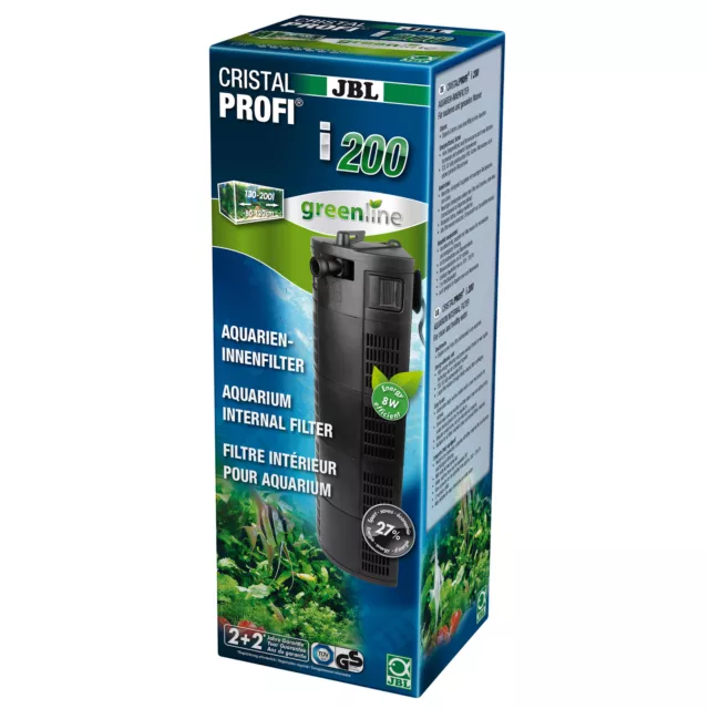 Filtre Intérieur Cristal Profi i200 Greenline 8 W Aquariums Avec 130-200 Litre