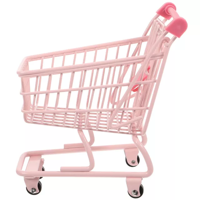 Miniature Storage Solution - Pink Shopping Basket for Kids' Toys