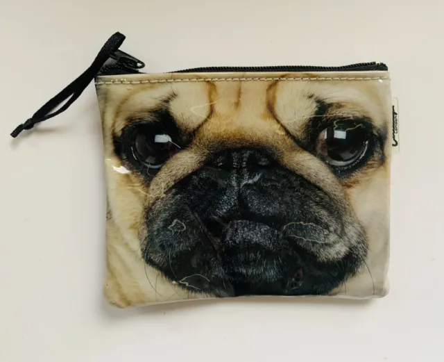 CATSEYE London Small Zipped Pug Coin Purse 10cm x 12cm BNWOT